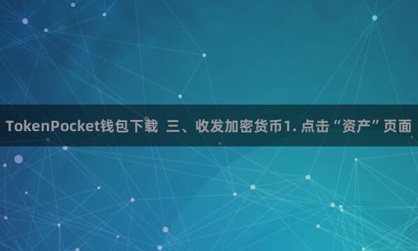 TokenPocket钱包下载  三、收发加密货币1. 点击“资产”页面